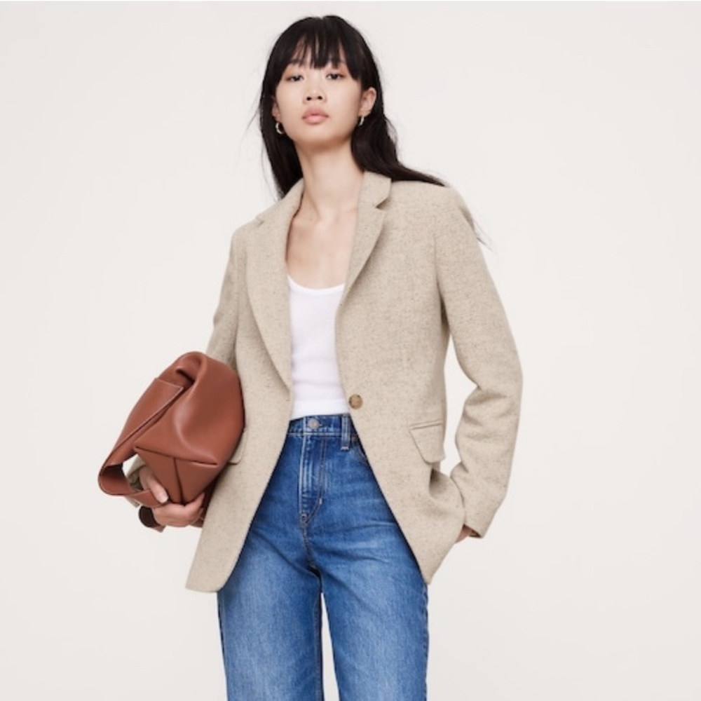 Banana Republic Wool Herringbone Blazer